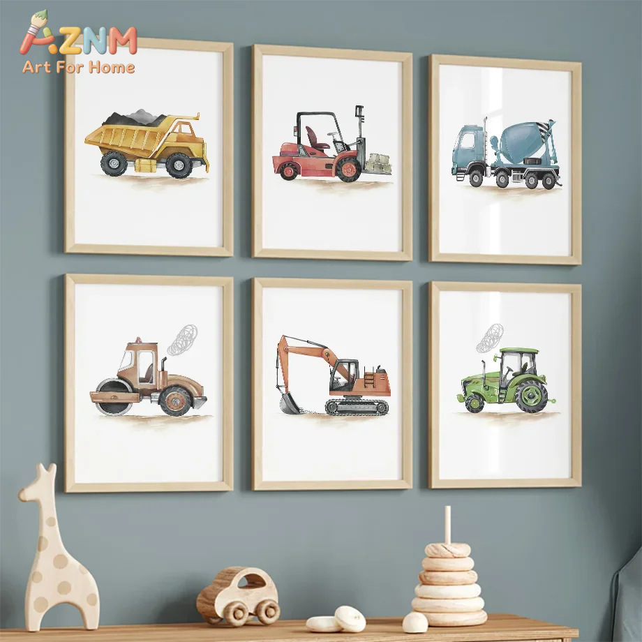 Lighting Mcqueen Bedroom Decor - Set di 6 Poster Decorativi Moderni