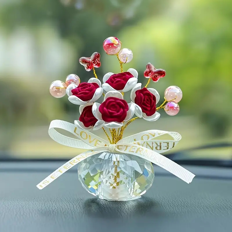Lighting Mcqueen Bedroom Decor - Ornamento per cruscotto con rosa in