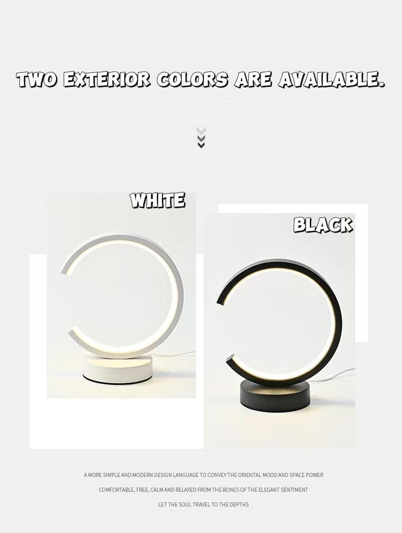 Lighting Decor Living Room - Lampada da tavolo ad anello circolare
