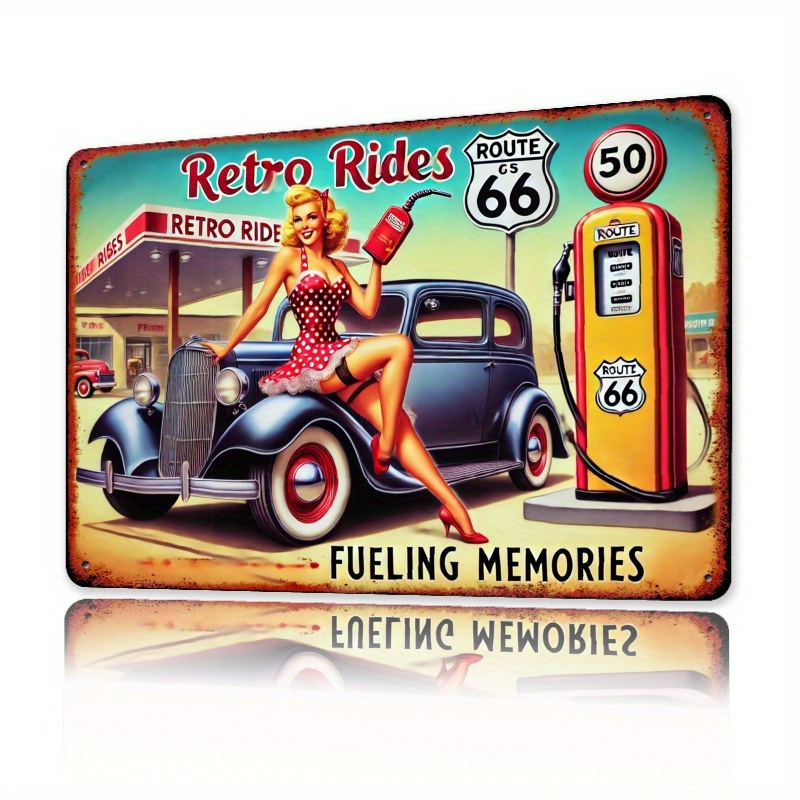 Lighting Mcqueen Bedroom Decor - Targa in metallo vintage da parete