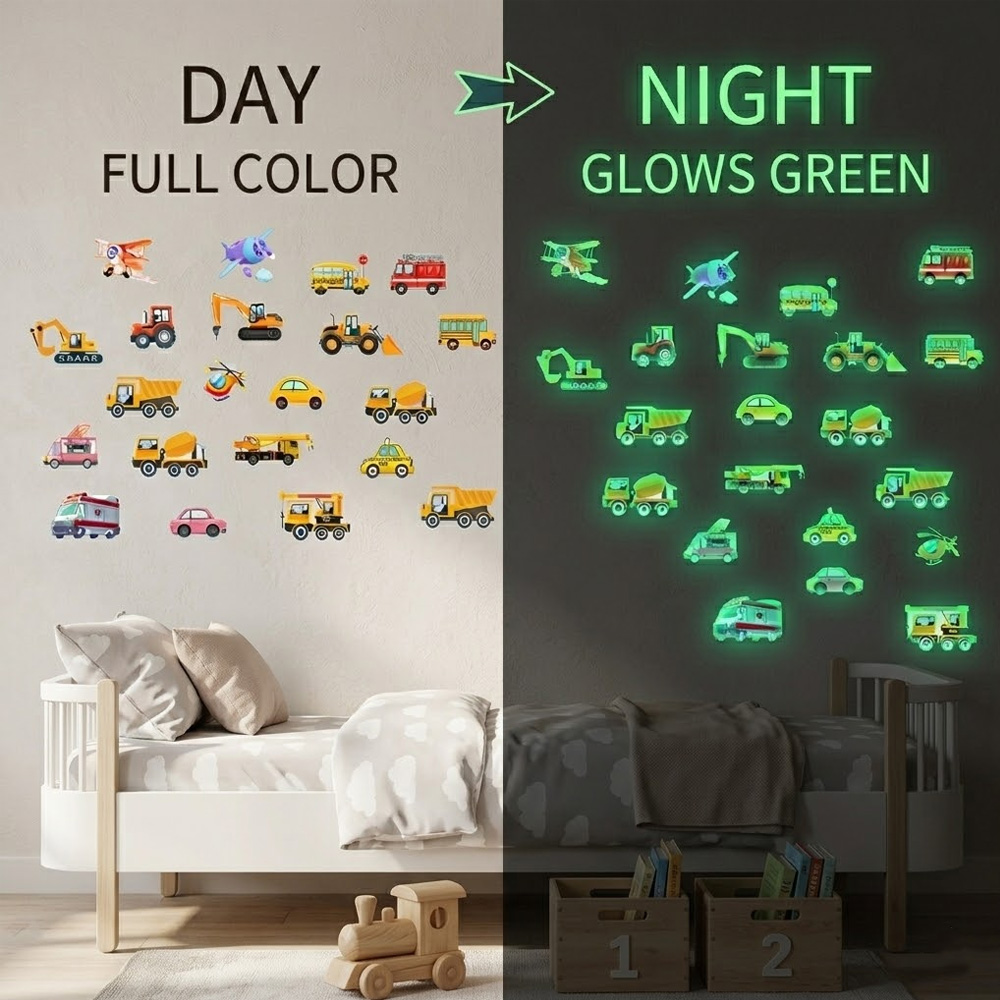 Set di 21 Adesivi Luminosi per - Lighting Mcqueen Bedroom Decor recensione e prezzo
